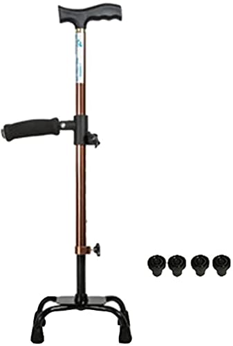 Bastones Bastón de aluminio ligero y duradero, andador asistido de seguridad con altura ajustable, bastón ligero para ancianos, adecuado para hombres, mujeres y ancianos, bastón para caminar para