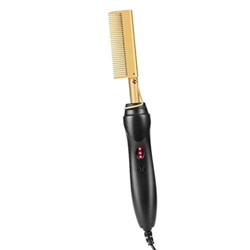 Image of Hair Straightener Hot Comb Electric Heated Straightening Comb Brush US Plug