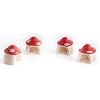 4 Pack Jumping Spider Mini Mushroom Decor Hermit Crab Cute Hide Decor for Hermit Crab Spider Snail Ant Millipede Tiny Bugs