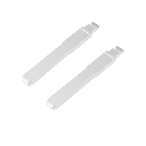 LT Easiyl 2Pcs Uncut Blank Emergency Insert Key Blade Replacement