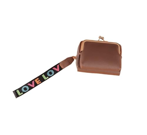 Fashionable Multi-color Coin Purse With Zipper And Multiple Card Slots With Accordion Interior(Brown)