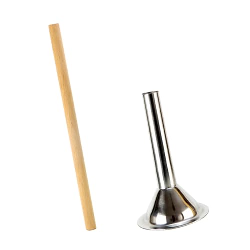 SHERCHPRY Kit de 2 Tubos de Acero Inoxidable para Hacer Salchichas, Accesorios de Cocina Duraderos y Seguros, Tubo de Llenado para Embutidos Caseros, Adecuado para Cocina y Procesado