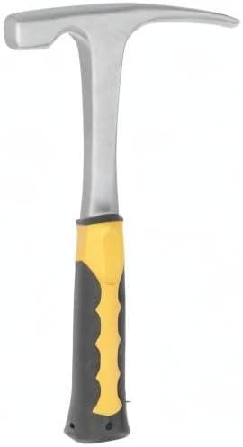 Miniatura 10 de Martillo geológico con punta puntiaguda, martillo de acero de alto carbono con arco, martillo geólogo con mango antideslizante para prospección de