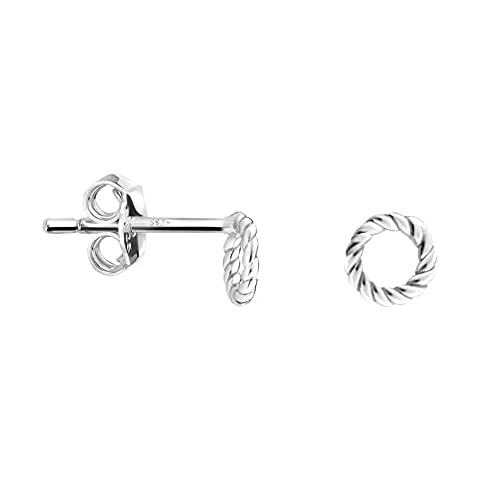 SOFIA MILANI - Solid 925 Sterling Silver Earrings for Women - Circle Stud Earring - 21108 Cover