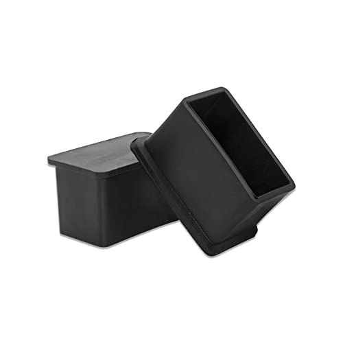 Flyshop Lot de 8 Capuchons rectangulaires en PVC Non marquants pour Pieds de Chaise, Pieds de Chaise, Housses de Sol pour Meubles de Table, 20 x 30 mm (13/16" x 1-3/16"), Noir Cover