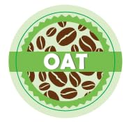 Oat Milk Coffee Shop Barrista Labels 20mm 1000 Labels per roll, Brown