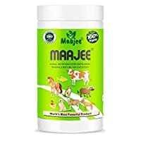 MAAJEE Animal Nutrition Feed Supplement Minerals Mixture - Improvement in Milk Yield, Milk Fat & SNF Content | Weight Gainer - Trace Minerals for All Animals | (908gm)
