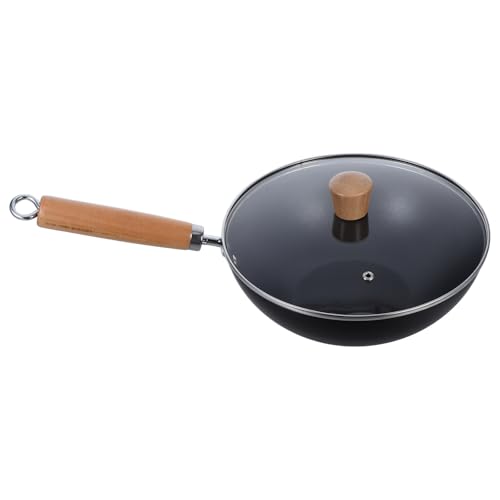 Sartén Wok Pequeño de Hierro con Mango de Madera 24 cm miniatura 1