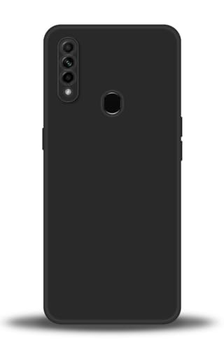 WUACYEAMING Compatible con OPPO A8/OPPO A31 Case, Funda Silicona Premium Líquida Resistente Arañazos, Antihuellas Dactilares, Prueba Golpes Cover Carcasa de TPU-Negro