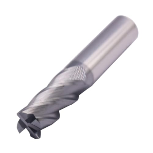 Image of 1 /2 inch 4 Flute Solid Carbide End Mill - .030 inch Corner Radius, AlTiN Coated | 35 Helix, 1 /2 inch Cutting Dia, 1 /2 inch Shank Dia, 1-1 /4 inch LOC, 3 inch OAL for Milling Alloy Steel, Cast Iron, Copper