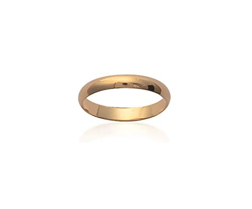 Tata Gisèle Bague Alliance en Plaqué Or 18 carats - Largeur 3 mm (52)