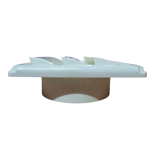 Image of CAMCASA 6-Inch Cowl Cover for Chimney /Exhaust /Vent Pipe - Anti-Pest Rain Guard Cap for Duct Outlet | Square Air Vent Cap | Fan Duct Cover for Kitchen /Bathroom (Semi Open)
