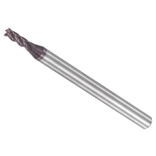 Image of Square Nose End Mill, 2.5mm x 8mm Cutting 4mm Shank, AlTiN Coated M30 Micro Grain Carbide 4 Flutes CNC Router Bits - (Applications: for Milling Stainless Steel Hardened Steel)