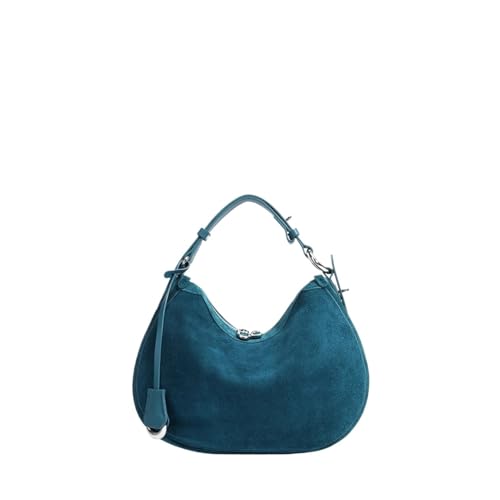 Sac hobo en daim marron : grand sac à main tendance vintage et fourre-tout épaule