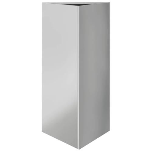 Roanoer Macetero triangular 40 x 34,5 x 75 cm, acero galvanizado, bancal alto para jardín, balcón y terraza, robusto macetero para plantas, verduras y hierbas, color plateado
