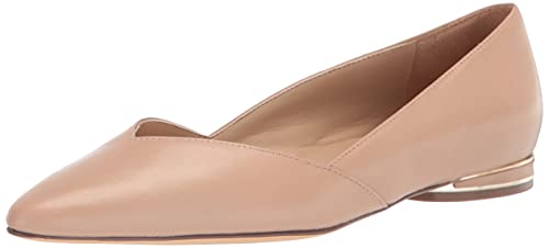 Naturalizer Womens Havana Pointed Toe Slip On Dress Ballet Flat,Crème Brulee Beige Leather,8M