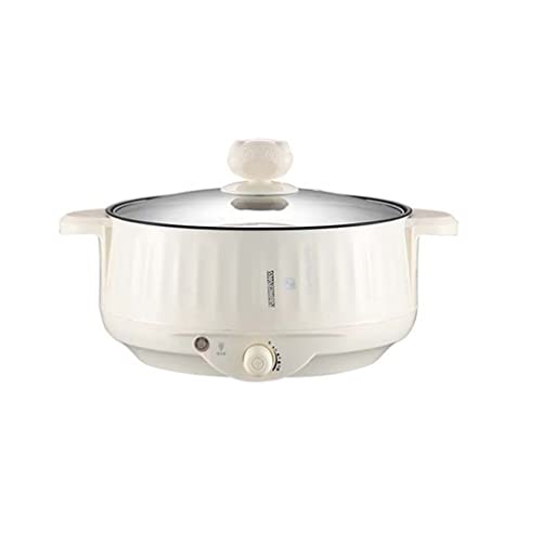 REJOON 220v Multifunctional Electric Cooker Heating Pan Stew Cooking Pot Hotpot Noodles Eggs Soup Steamer Rice Cooker Dormitory Home (Color : 22cmindiameter, Size : Withoutsteamer)