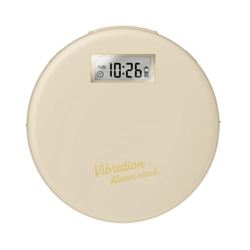 ADESSO(アデッソ) Vibration Alarm Clock バイブレーションアラームクロック 目覚まし時計 振動式 薄型 おしゃれ コンパクト 可愛い ソフトベージュ