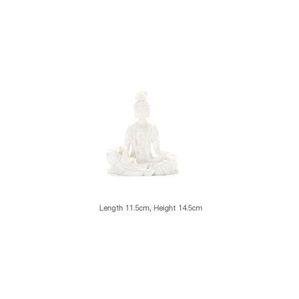 TEESONG Dekoracje na książki Chiński styl ręcznie robiony ceramiczny posąg Buddy ozdoby do kultu domowego Ruyi Guanyin Home Decor Home Decor