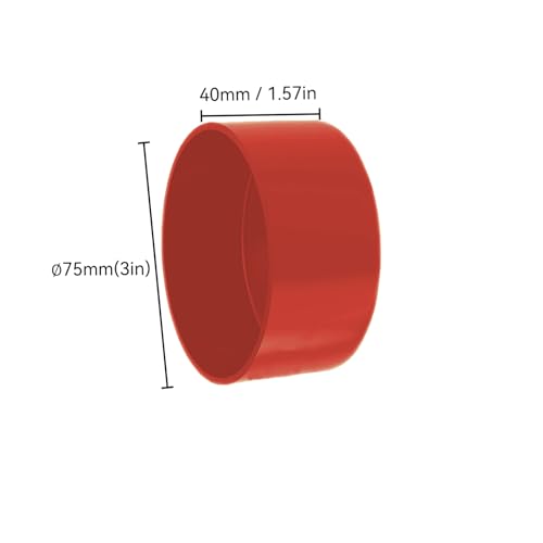 Image of 4Pcs Rubber End Caps ID 75mm (3 inch) Red Flexible Protective Caps Soft Elastic Dustproof Cover for Rod Tube Screw Bolt