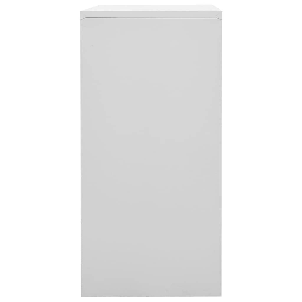 vidaXL Armario Taquilla Casillero Escuela Libros Archivos Almacenamiento Oficina Archivador Habitación de Acero Gris Claro y Rojo 90x45x92,5 cm