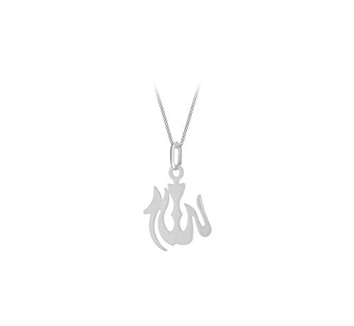 Tuscany Silver Ciondolo croce ortodossa con dettagli a perline placcato rodio in argento sterling su catena curb - 46 cm/18 pollici, per donna