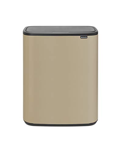 ブラバンシア(Brabantia) フタ付きゴミ箱 ミネラルゴールデンビーチ 60L Bo タッチビン 223105