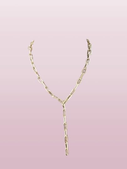 Gold Paperclip Lariat Necklace Chain Big Link Chains Womens Linked Necklaces Gift For Her - Image 3