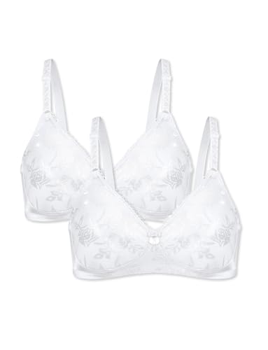 Image of Bestform Women's 5006222 Floral Jacquard Wireless Soft Bra with Lightly-Lined Cups