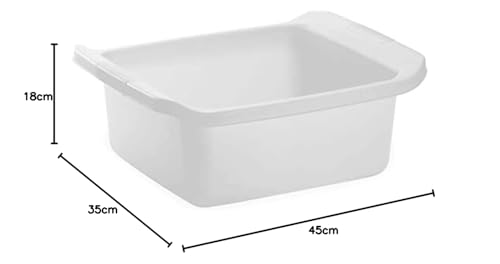 giòstyle Schüssel rechteckig, 15 l, 45 x 35 x 18 cm weiß