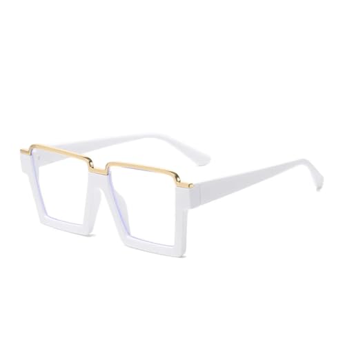 Lunettes de soleil vintage punk grand format blanc pour vos sorties urbaines de luxe