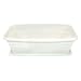 Acan Tradineur - Jardinera "Eva" de plástico con plato "Adán" 16 litros. Macetero, maceta para plantas y flores rectangular de plástico con agujeros de drenaje (40 cm, Blanco)