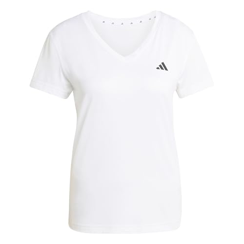 adidas Women's Workout Essentials V-Neck T-Shirt, White, XS