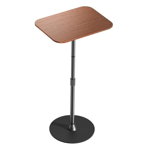 Viozon テーブル 昇降式テーブル 68~96cm高さ調整 サイードテーブル 丸い台座 木色 S03C