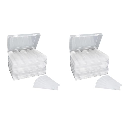 Capsules pour pièces 30 mm : rangement collection et joint mousse x6