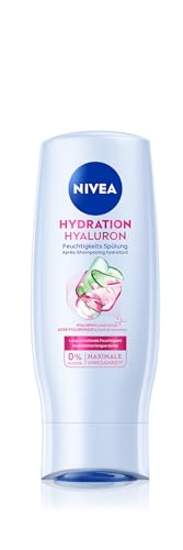 NIVEA Hydration Hyaluron Feuchtigkeits-Spülung (200 ml), feuchtigkeitsspendende Haarspülung mit Hyaluron & Gurkenextrakt, Conditioner für strahlenden Glanz & Spannkraft