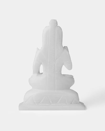 Estatua de Shiva en Mármol Blanco de 6 Pulgadas miniatura 4