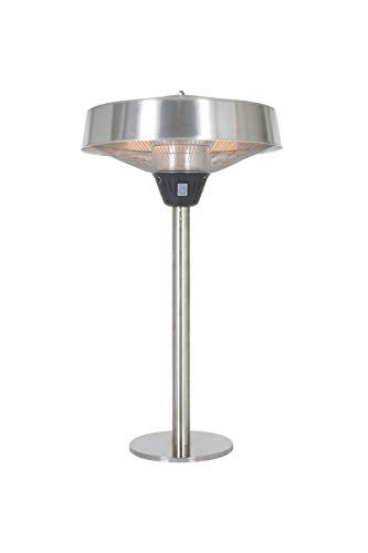 La Hacienda Tabletop Halogen Silver Electric Heater