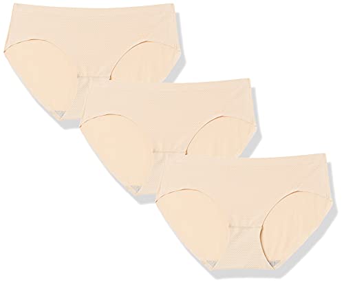 Amazon Essentials Womens Underwear Seamless 3 Pack, No Show Panties for Women (3 Pack,Small,Nude)