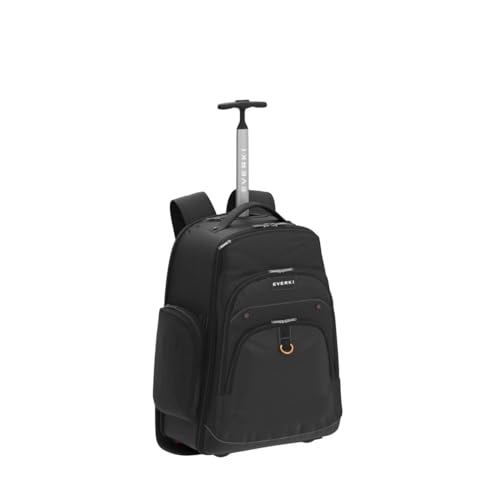 Image of EVERKI Atlas Wheeled 30L Laptop Backpack - Rolling Backpack for Men & Women, Carry-On Travel Roller Backpack for Laptops, Fits 13 to 17.3 Inches with Adjustable Compartment for Business & Work - Black
