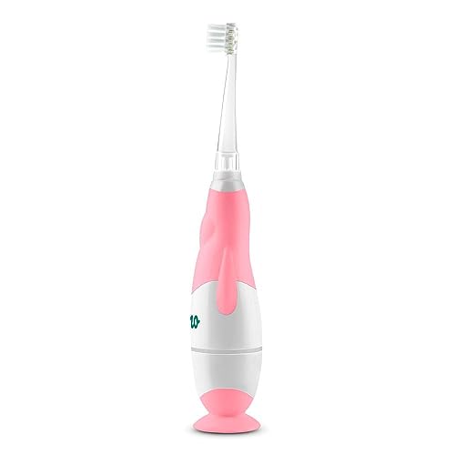 Neno® DENTI Rosa, Elektrische Zahnbürste für Kinder 3m-36m, Wasserdicht, 3 Massagekopfs, IPX7, LED, PFLEGE, Zarte Vibrationen 17000 pro Minute – Bild 3