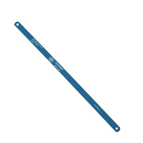 Image of Taparia HBFC 1224 Hacksaw Blades 300mm 24 TPI (Pack of 10)-Carbon Steel, Flexible Type-Heavy Duty Cutting Blade for Metal, Wood, PVC, Plastic Pipes-For Home, Garage, Workshop, Industry