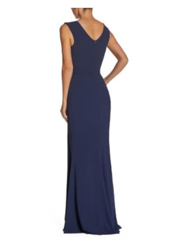 Image of Dress the Population Womens Sandra V-Neck Sleeveless Evening Dress Blue XXS