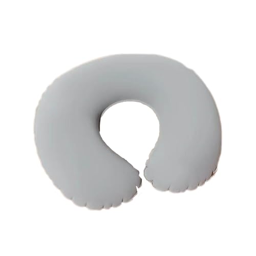 ZBDP - Almohada ergonómica para el cuello en forma de C, cojín inflable de viaje de poliéster para coche, en forma de U