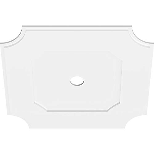 Image of Ekena Millwork CMP32LE-03000 Locke Architectural Grade PVC Contemporary Urethane Ceiling Medallions 32 inchOD x 3 inchID x 19 inchC x 1 inchP