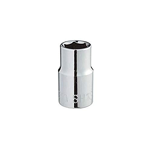 Short Socket 1/2-Inch / 6 Teeth 23 mm chromé Brillant
