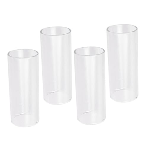 FUNOMOCYA 4pcs Professional Guitar Slides Glass Music Guitar Slide Bars High Durability Slider Sticks