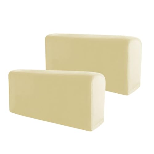 Paquete de 2 fundas para reposabrazos de sofá, de alta elasticidad, antideslizantes, a prueba de polvo, fundas de sillón para el hogar, oficina, hotel, azul marino, gris claro, café, caqui, azul pavo