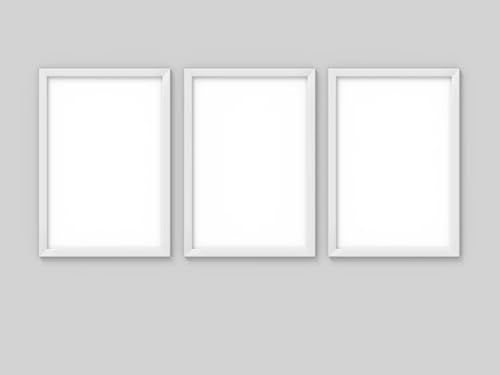 Marco de fotos de madera blanco y negro A4 con soporte blanco, juego de 3, marco A4, marco de fotos A4, marco de póster A4, marco de certificado A4, independiente y montaje en pared (A5 paquete de 3,