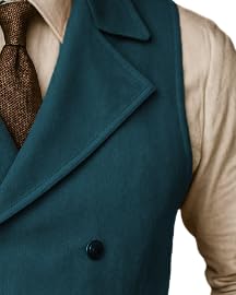 Formal Men's Suit Vest Slim Fit Double Breasted suede Business Waistcoat Wedding Grooms4